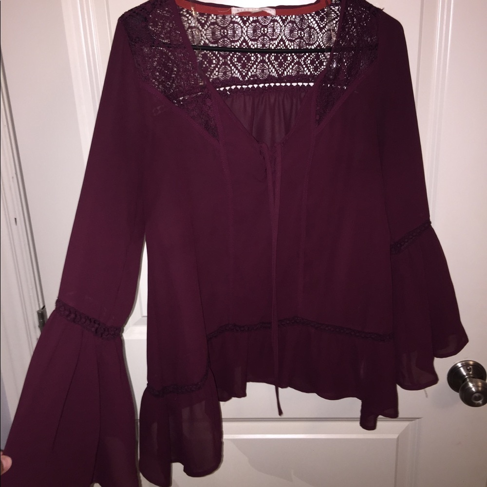 Hint of Mint Bell Sleeved Blouse
