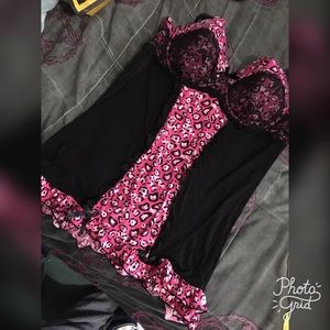Torrid lingerie pink cheetah print size 2
