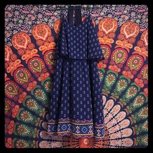 Flowy Aztec Print Dress