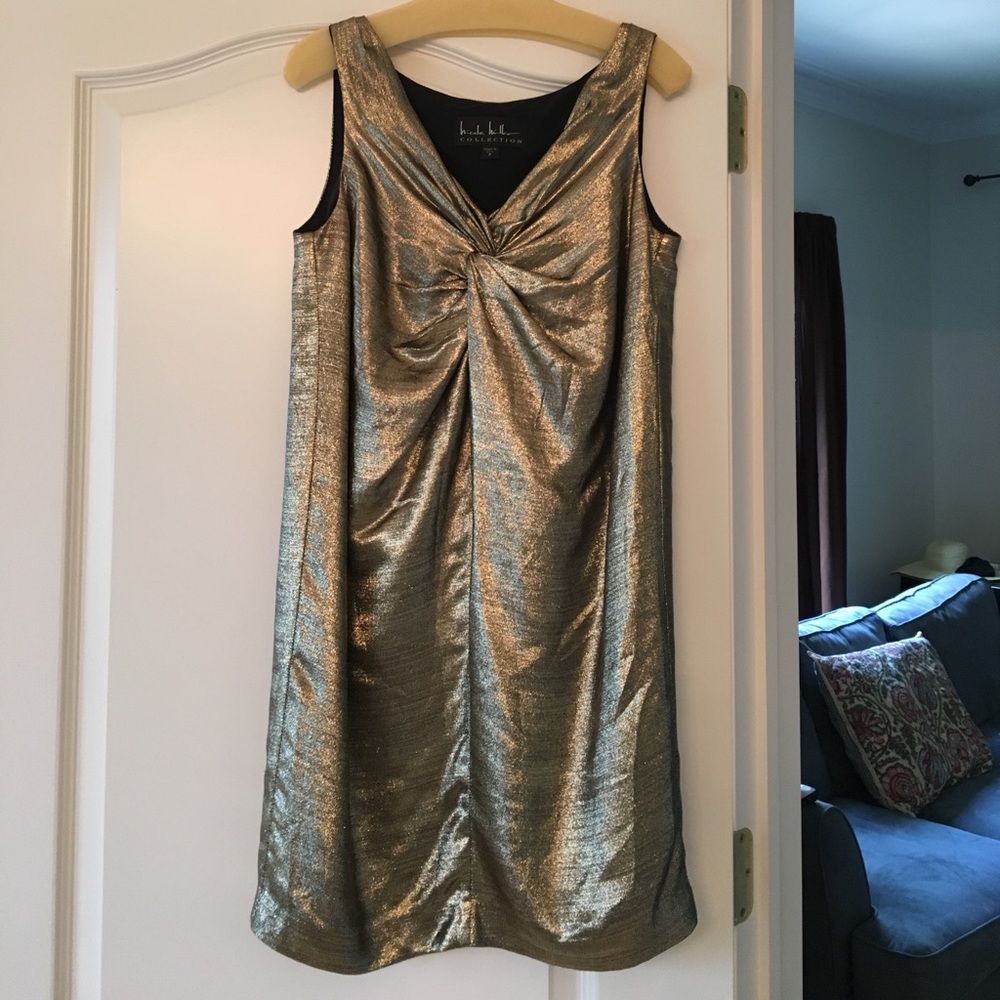 Nicole Miller collection metallic dress size P