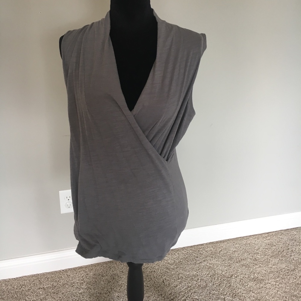 Cabi grey plunge top