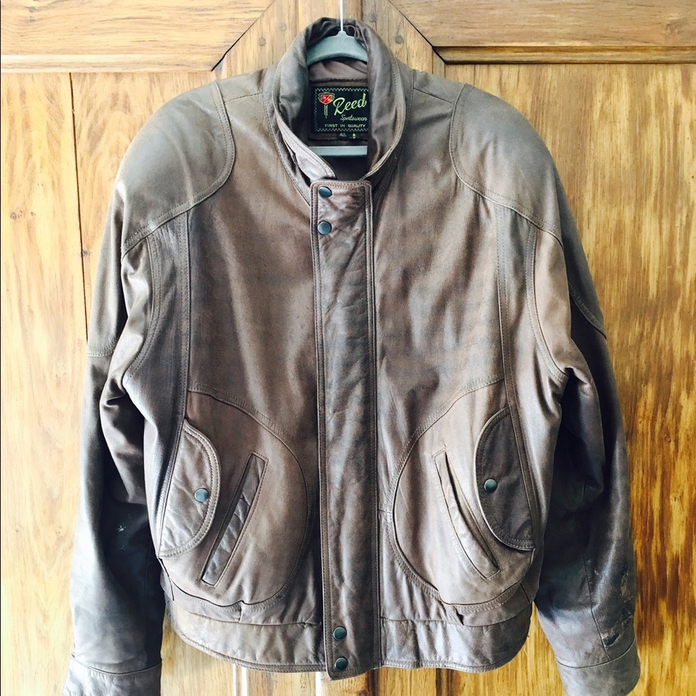 Browns Leather Jacket motorcycle. Cafe Racer.