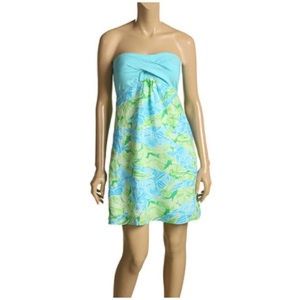 Lilly Pulitzer Regan Strapless Dress Gator Alley