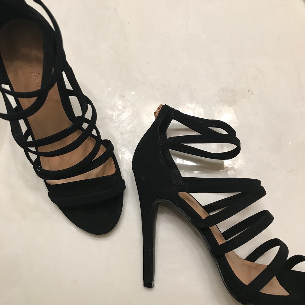 Black strappy heel- worn once!