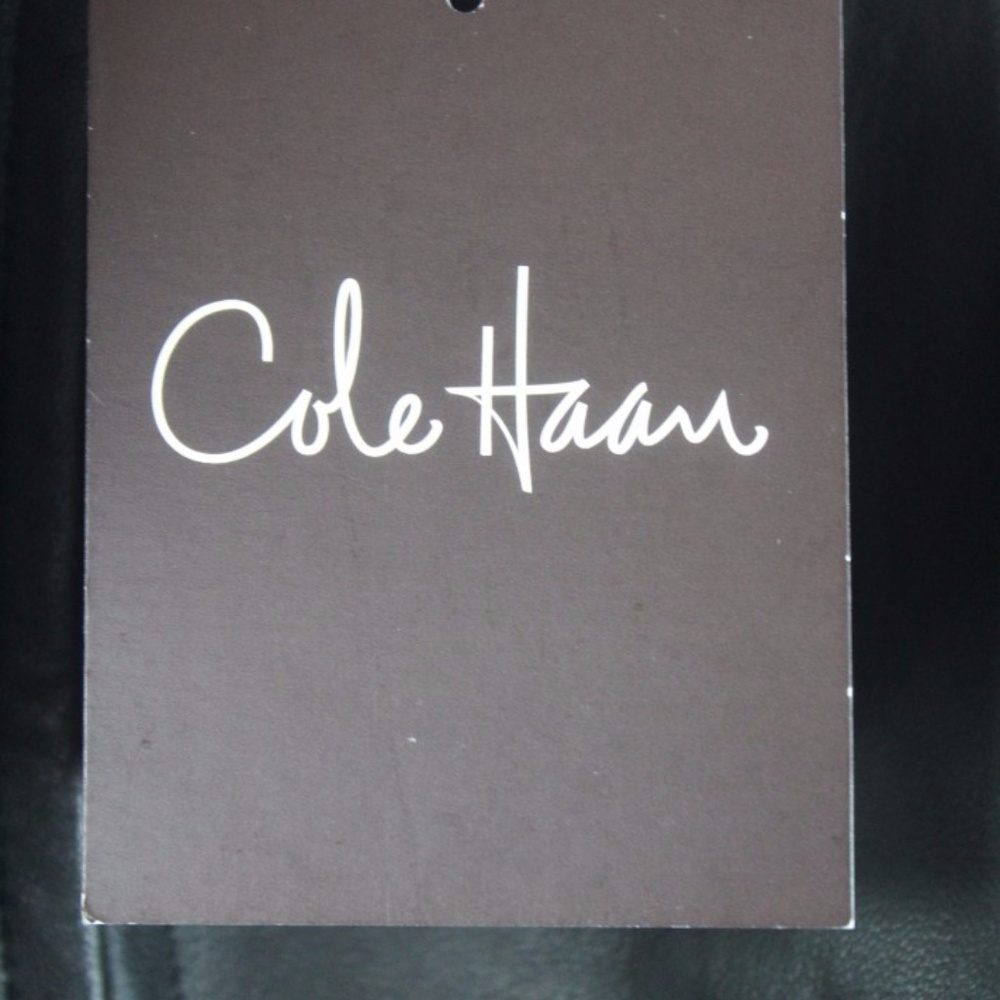 COLE HAAN BLACK GENUINE LAMBSKIN JACKET SZ 8 - Picture 5 of 5