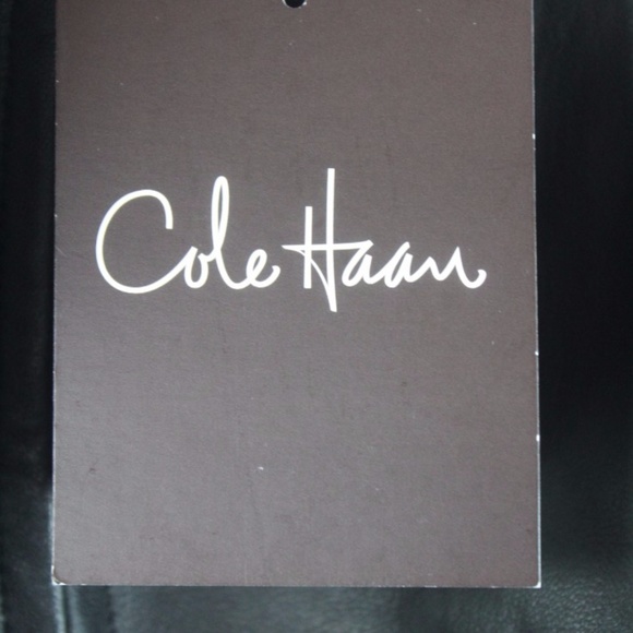 COLE HAAN BLACK GENUINE LAMBSKIN JACKET SZ 8 - Picture 5 of 5