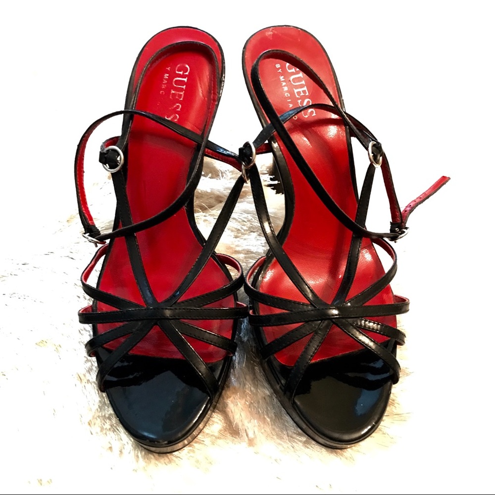 🔥Guess Marciano Strappy Leather Stilettos