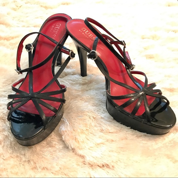 🔥Guess Marciano Strappy Leather Stilettos - Picture 2 of 8