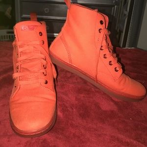 Doc Martens red sneaker boots