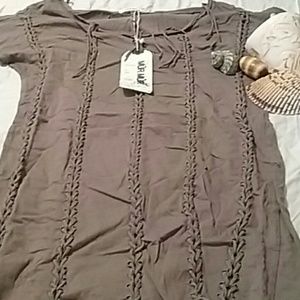 NWT Mur Mur Laced Up Distressed Shirt