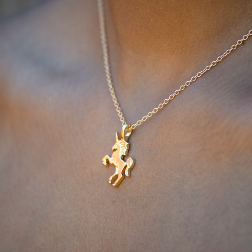 ⭐️ HP ⭐️Magical Vibes Dainty Unicorn Necklace