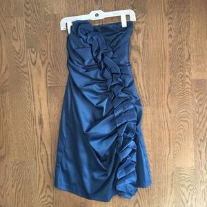 Ruffled semi formal mini