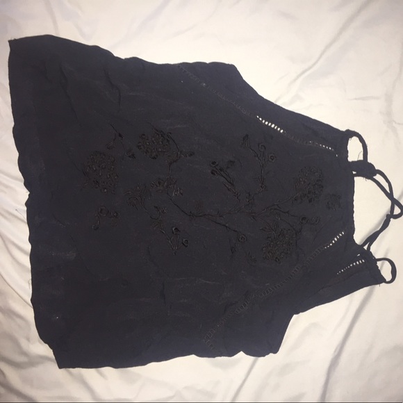 Pacsun black flower top - Picture 2 of 2