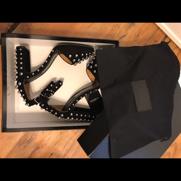 Alexander Wang Studded Sandals Black Suede - Picture 7 of 8