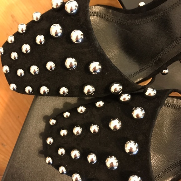 Alexander Wang Studded Sandals Black Suede - Picture 6 of 8