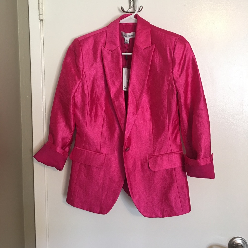 Women's business stylish satin blazer Calvin Klein