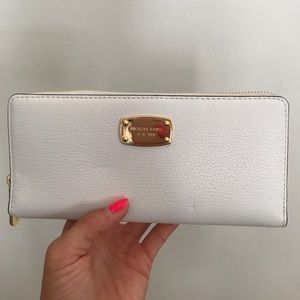 Michael Kors Optic White Leather Wallet