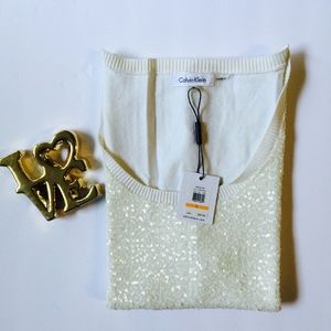NWT Calvin Klein sequined sleeveless sweater!!📢