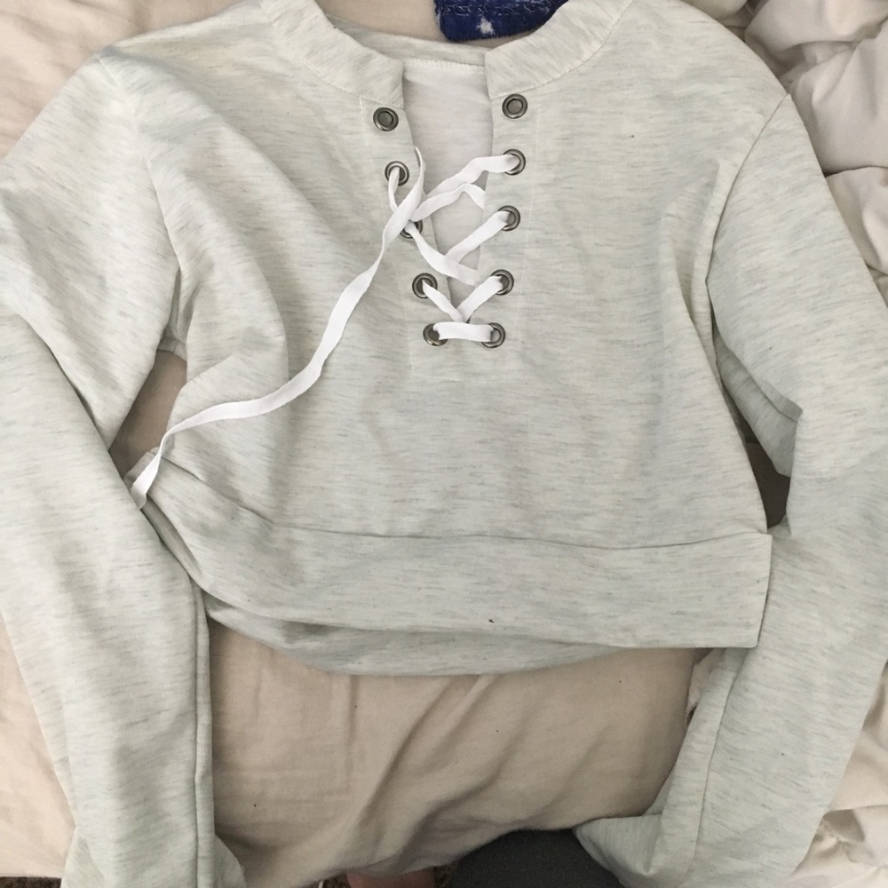 Crop top sweater and long sleeve