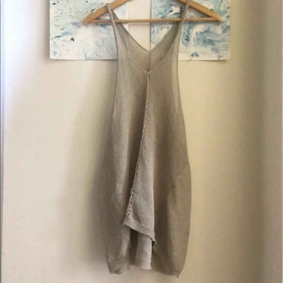 Loose woven knit linen tank tunic dress - Picture 2 of 6