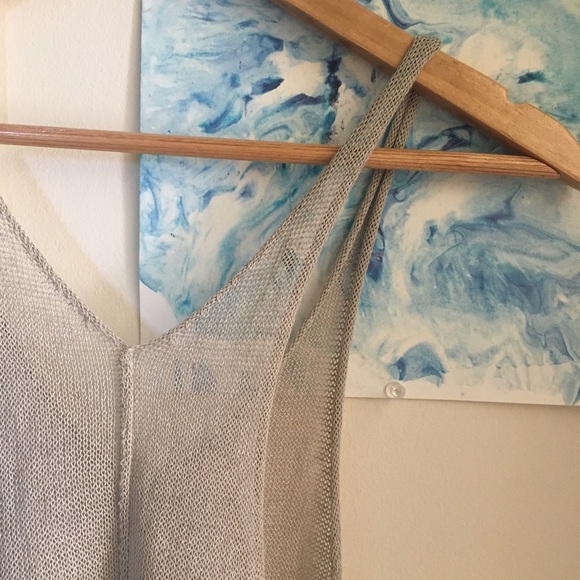 Loose woven knit linen tank tunic dress - Picture 4 of 6