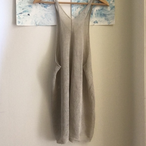 Loose woven knit linen tank tunic dress - Picture 5 of 6