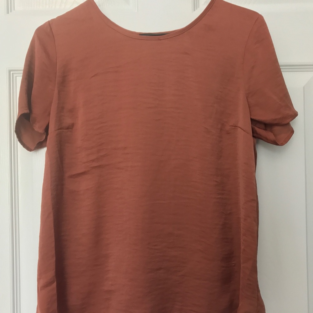 Burnt Orange Blouse with Open Back