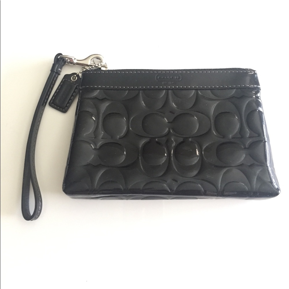 Authentic like new Coach Patent wristlets