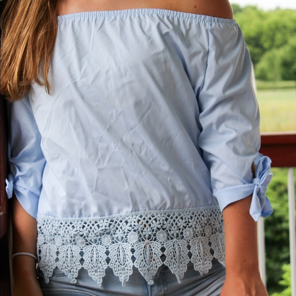 Cute baby blue top