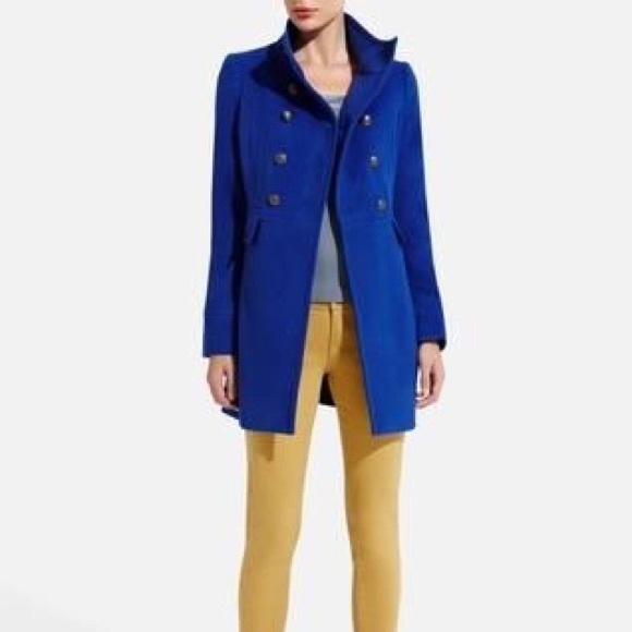 Apostrophe Jackets & Blazers - 🎉HP🎉cobalt blue wool peacoat with hood