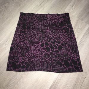 Purple Leopard print skirt