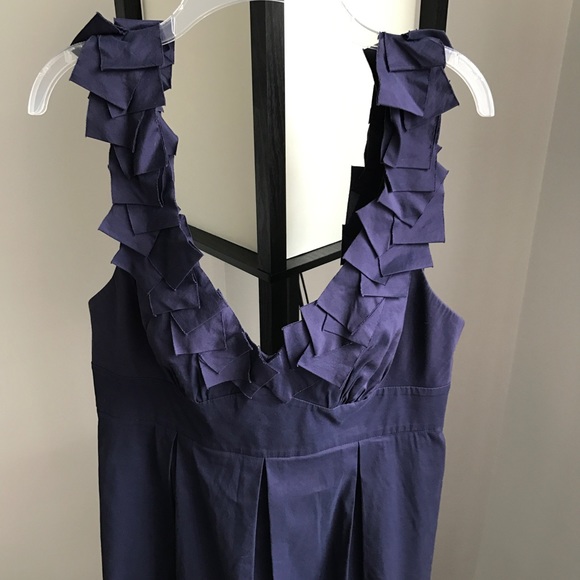 BCBG Max Azria Navy Ruffle Detail Tank Dress - Picture 2 of 4