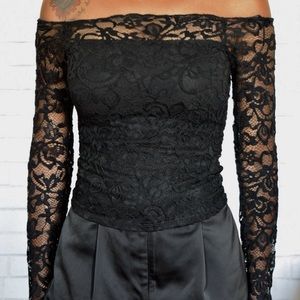 Off the shoulder lace top