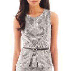 NWOT Liz Claiborne Houndstooth Top
