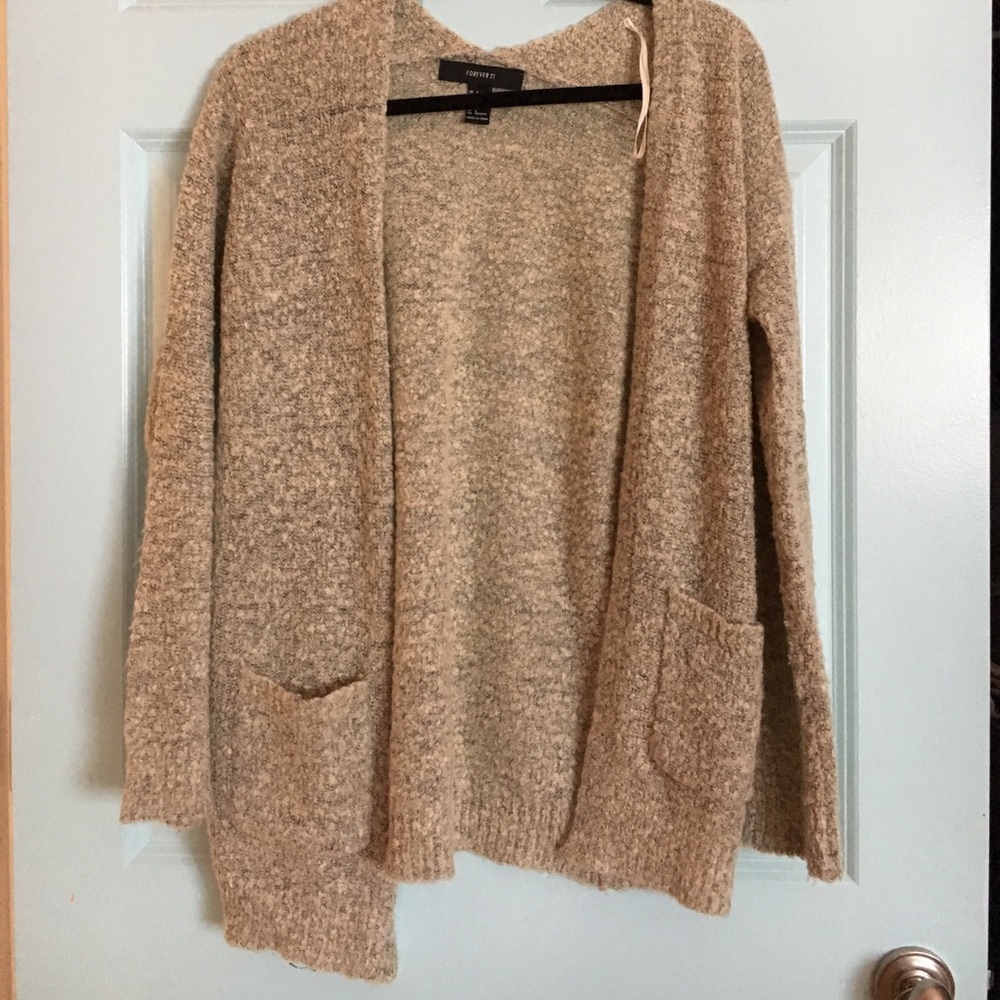 Oatmeal Textured Cardigan