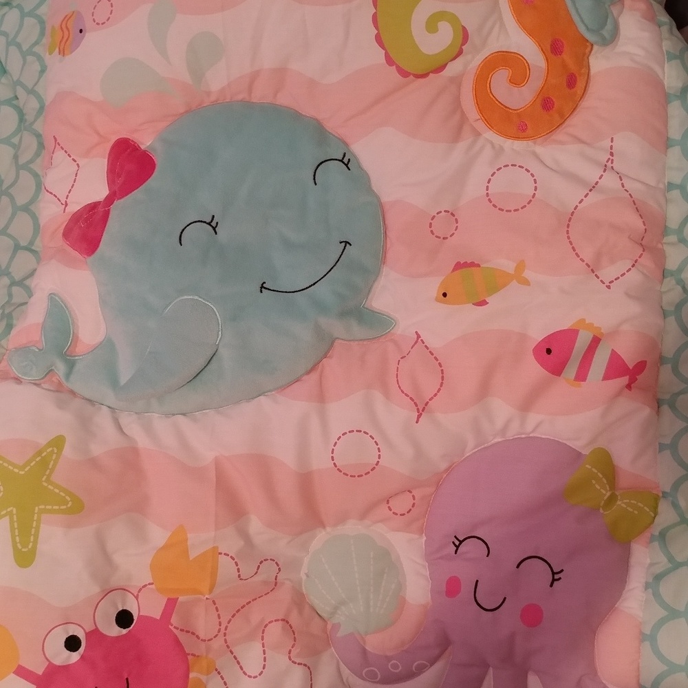 SOLD.  Baby crib bedding
