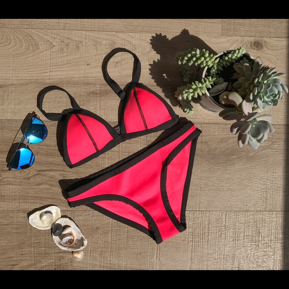 Hot Pink Neoprene Bikini 🐳