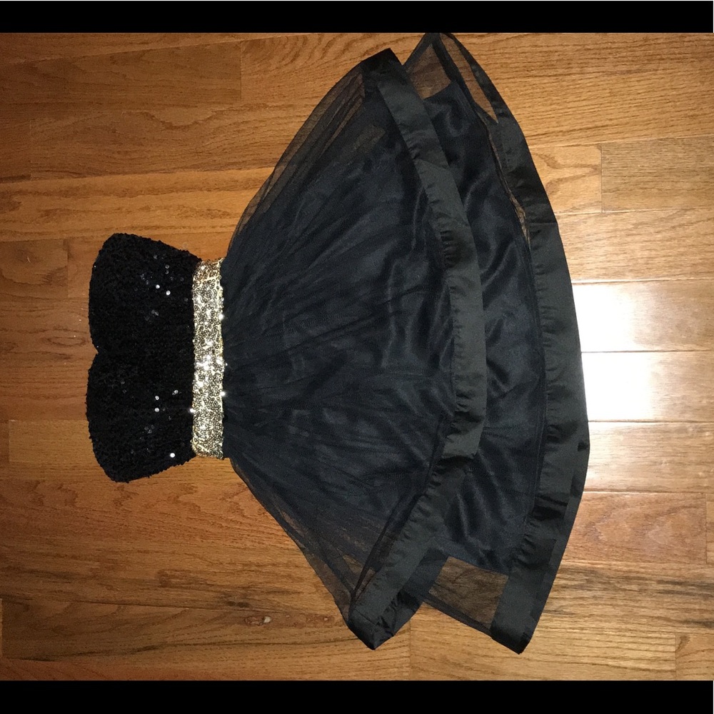 Black and Gold Formal Dress