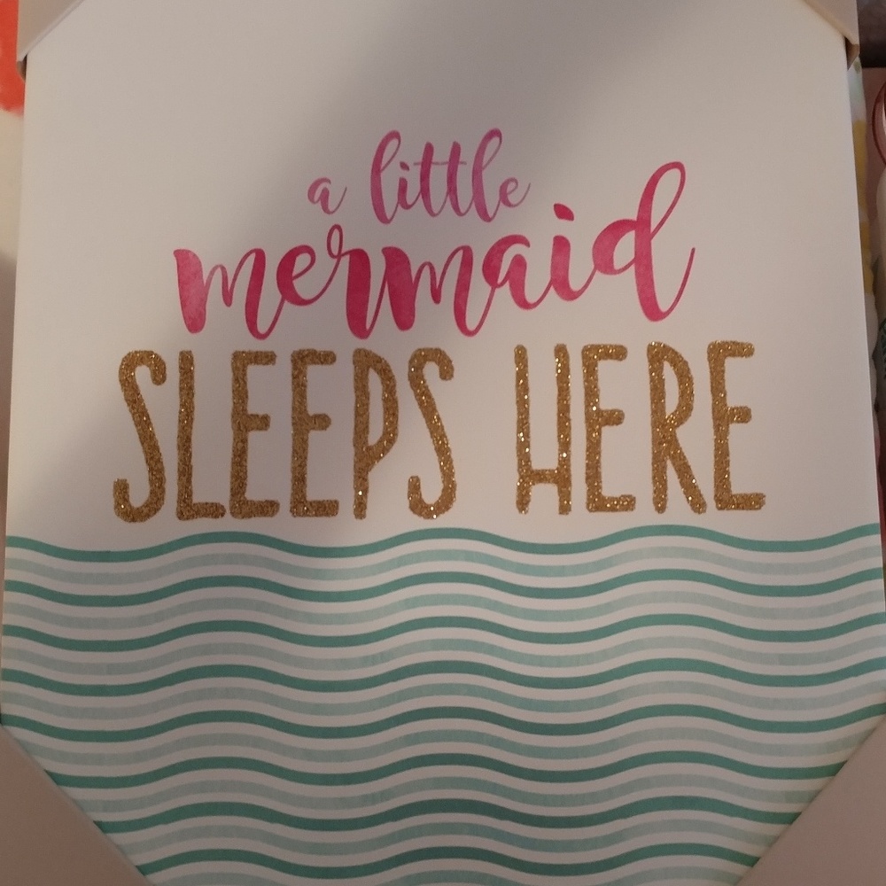 SOLD.  Mermaid canvas art