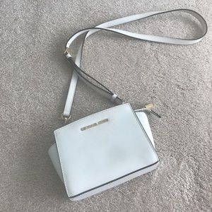 Michael Kors white cross body bag