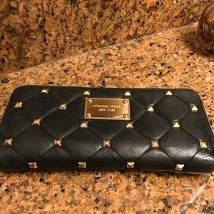 Michael kors studded black wallet!