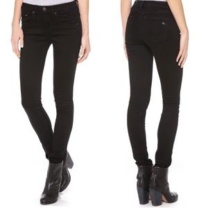 Rag & Bone high rise skinny jeans in coal