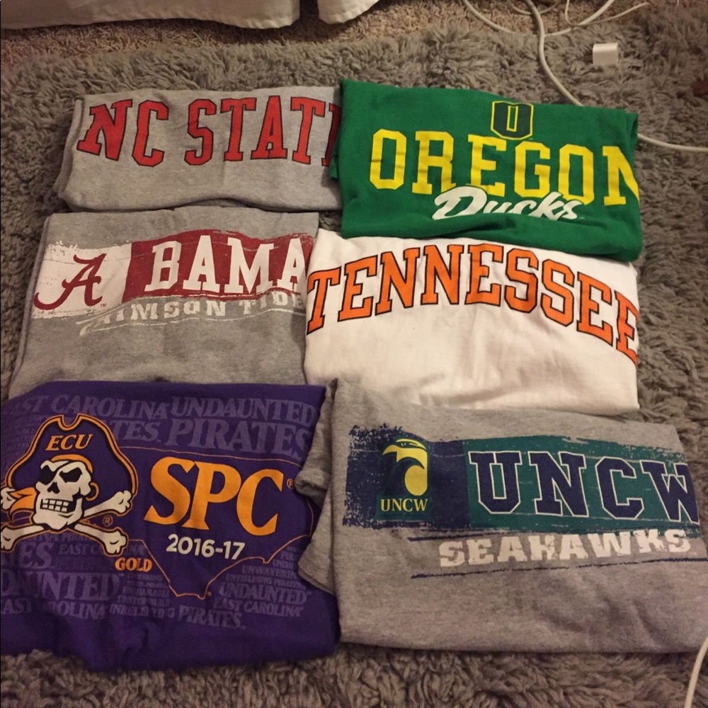 College tee shirt bundle