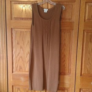 St John Sport brown knit sleeveless dress