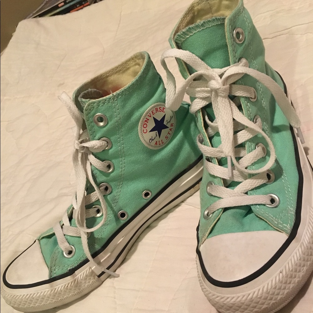 Mint high top converse