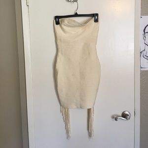 Sexy fringe bandage dress