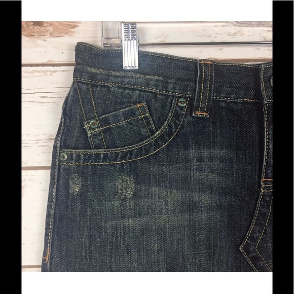 NEW Roxy Women's Distressed Denim Mini Skirt Sz 5 - Picture 3 of 8