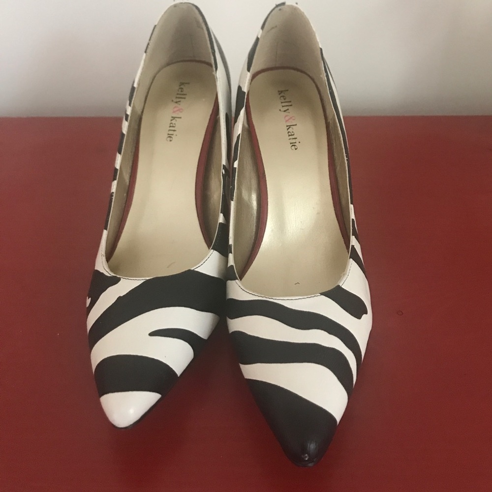 kelly & katie zebra print pumps