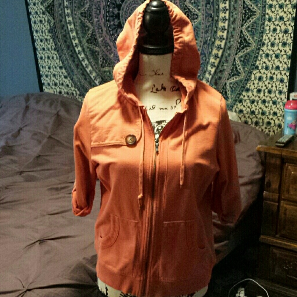 Nautica summer short sleeved sweater with hoodie