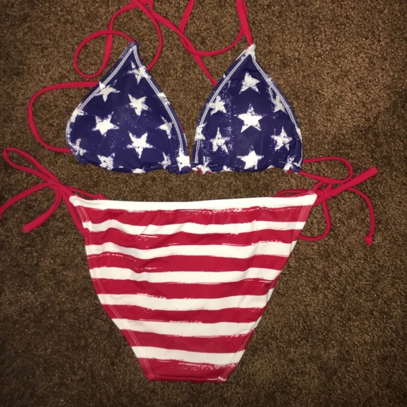 Reversible American flag bikini - Picture 3 of 3